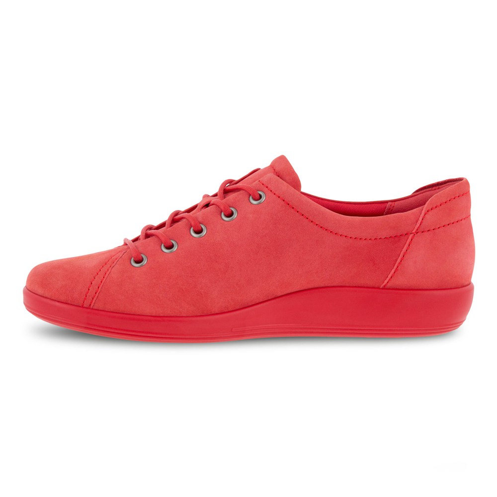 ECCO Womens Sneakers Red - Soft 2.0 Tie - RMY-305649